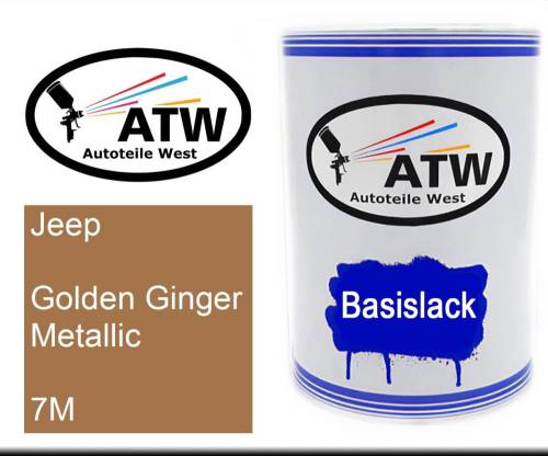 Jeep, Golden Ginger Metallic, 7M: 500ml Lackdose, von ATW Autoteile West.